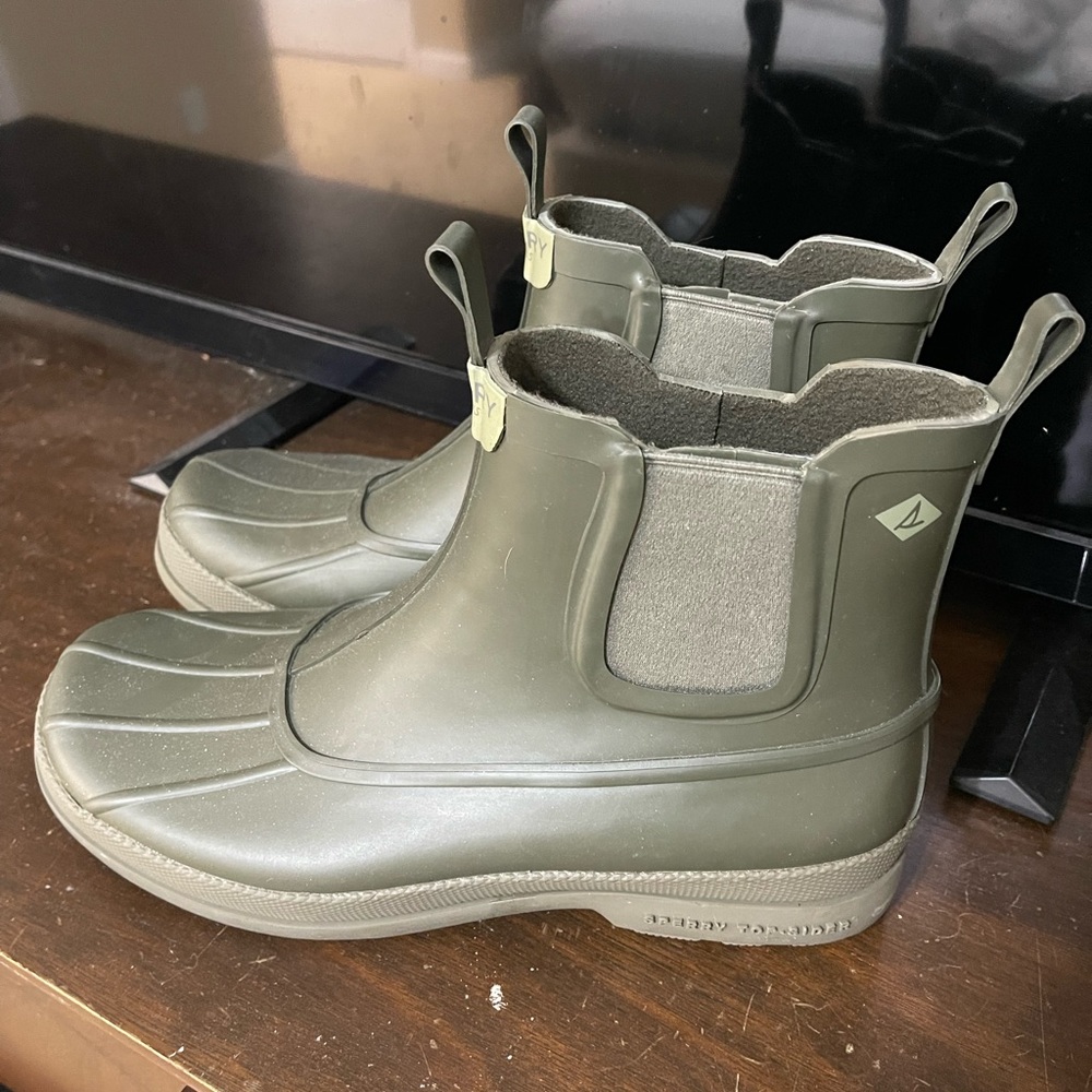 Sperry boots.